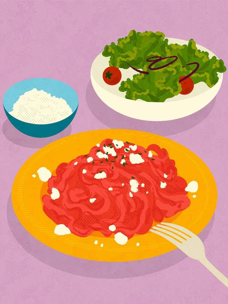 Beetroot Pasta Still Life