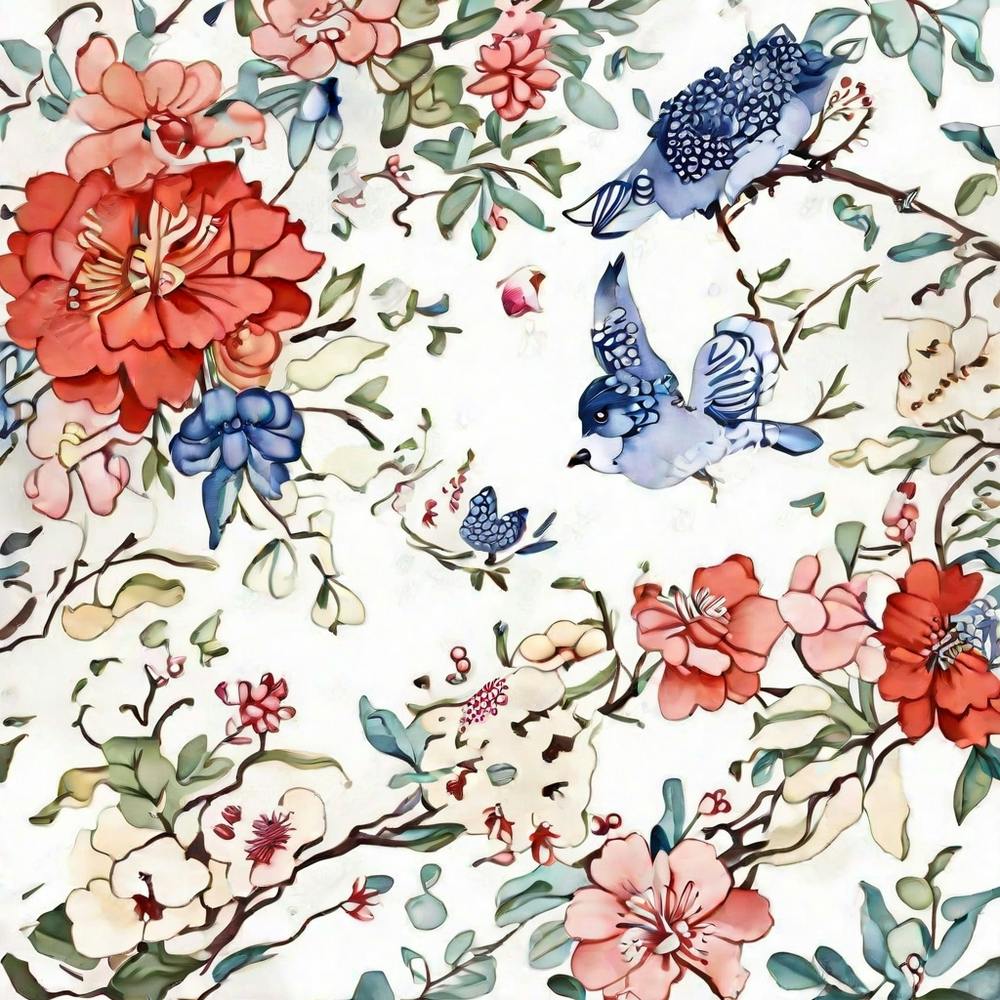 Chinese Birds And Flowers