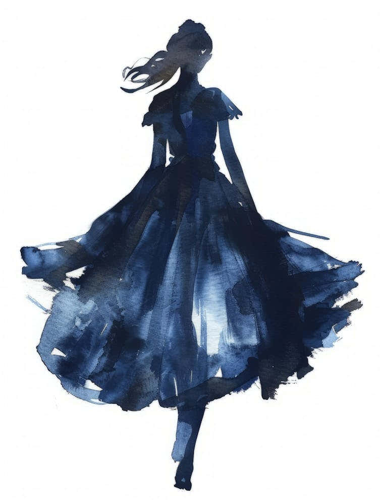 Girl In A Blue Dress