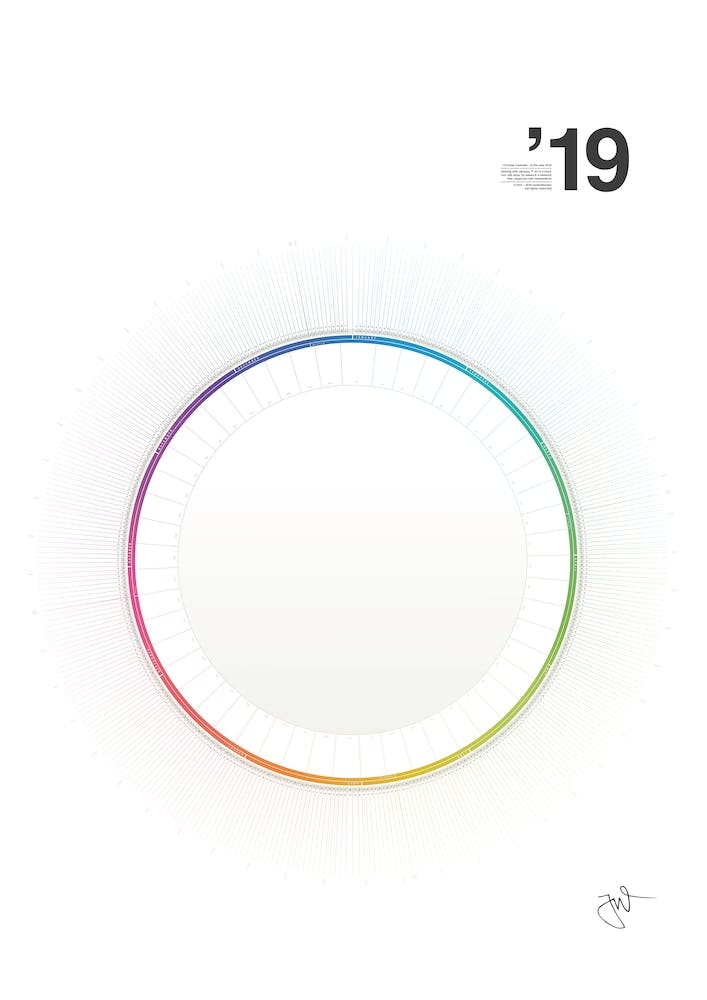 Circular Calendar 2019