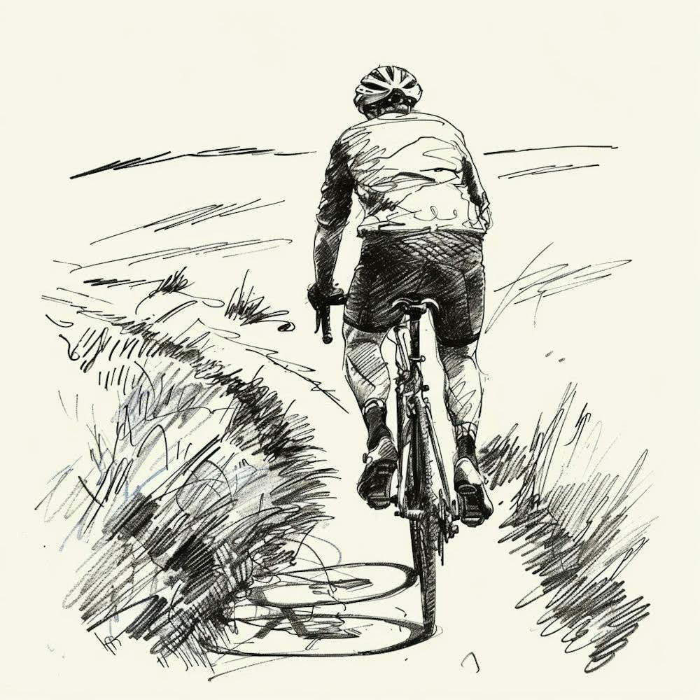 Drawing Of A Cyclist
