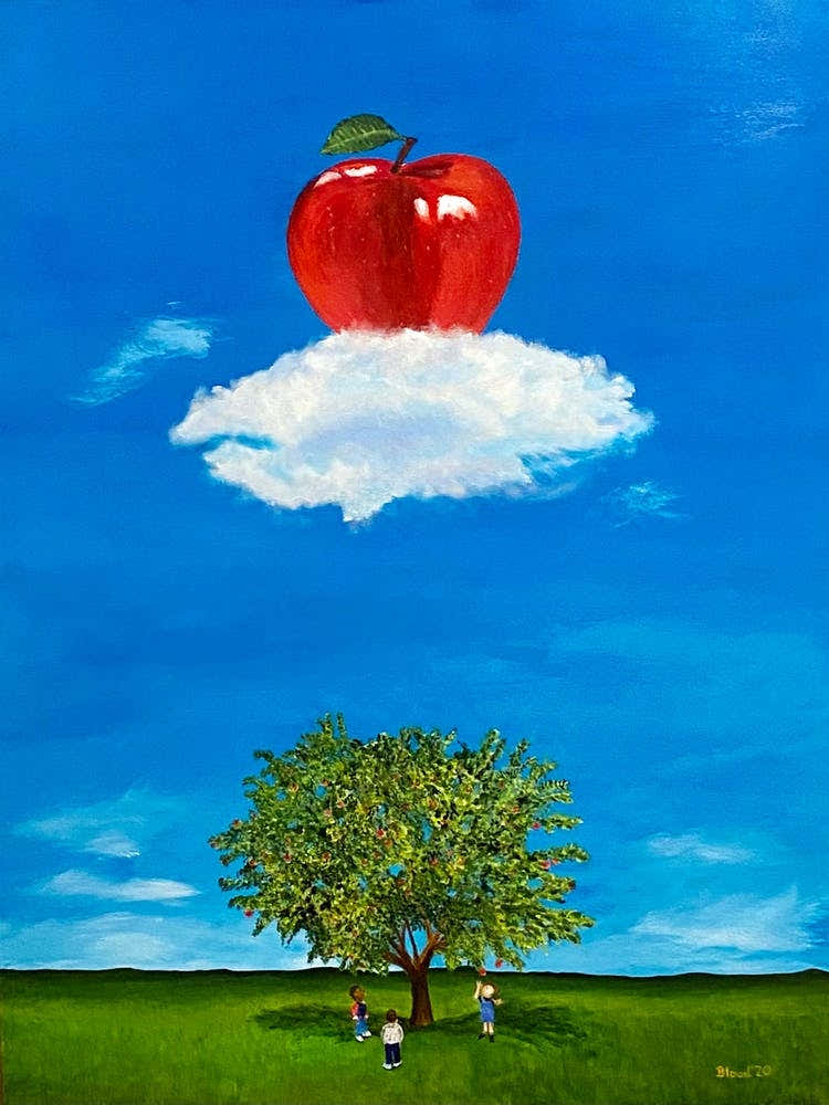 An Apple A Day Children Under Apple Tree