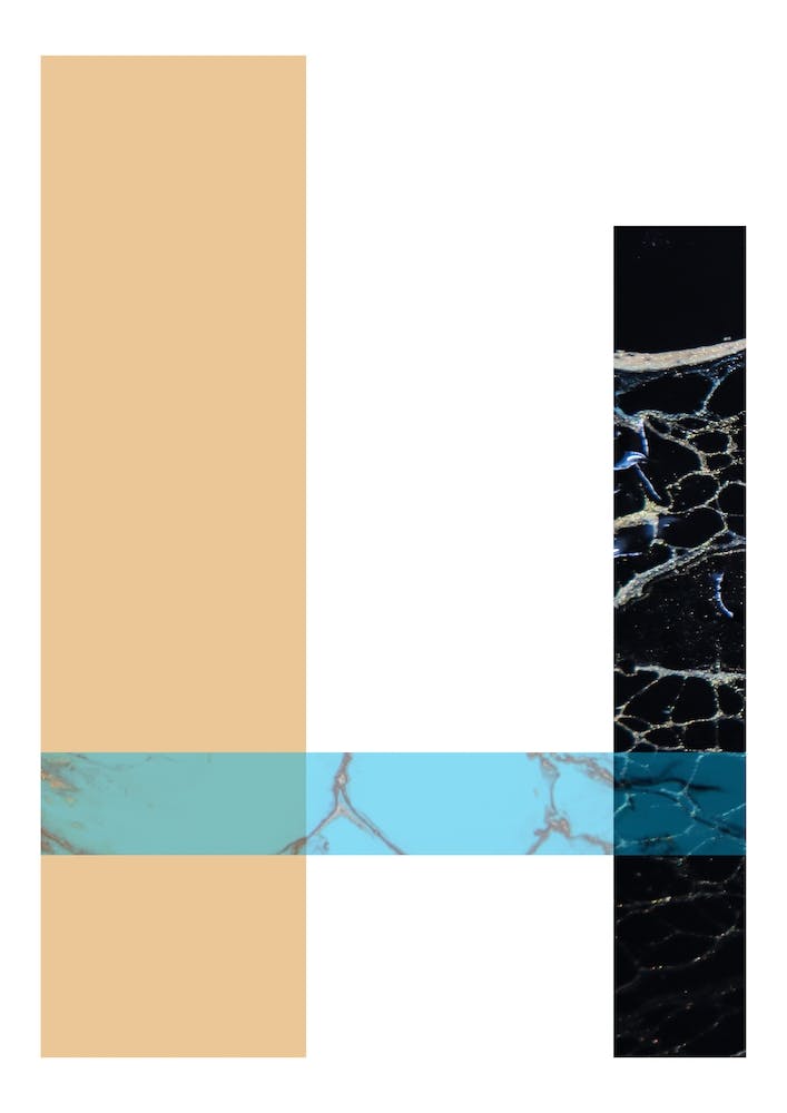 Blue Sand and Marble Rectangles Geometric