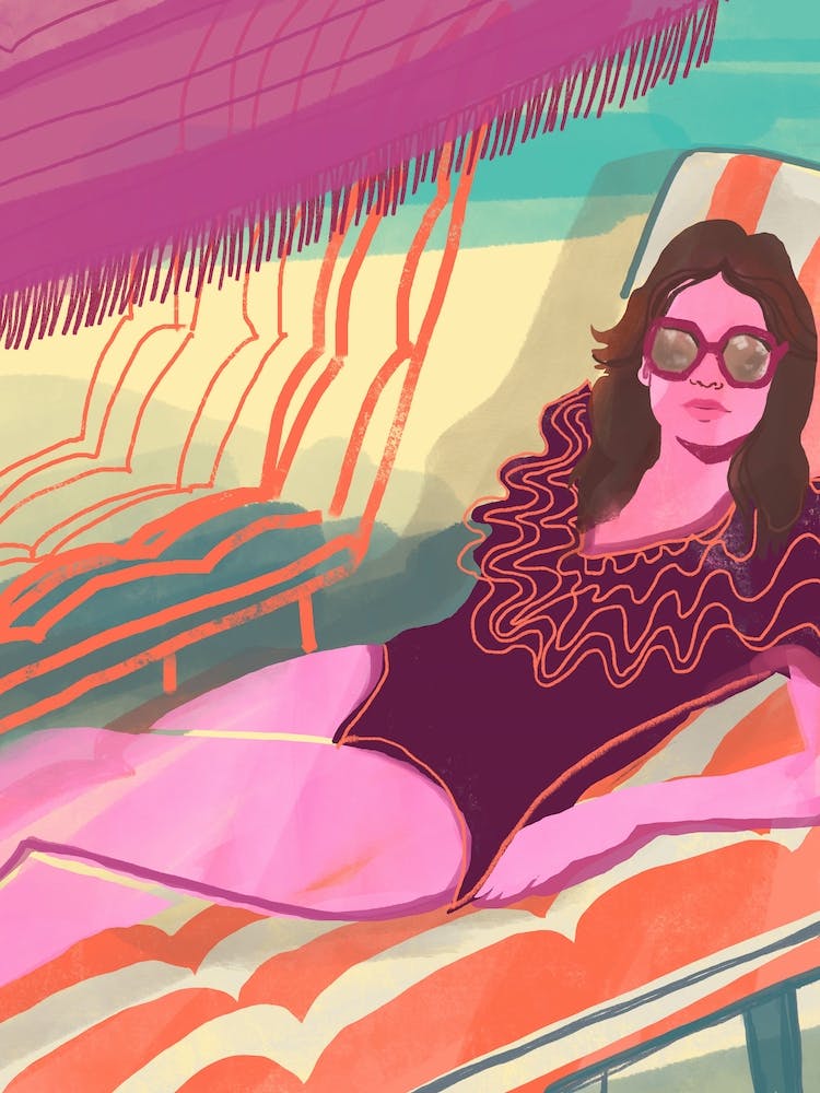 Magenta Swim Suit