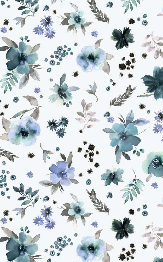 Countryside Watercolor Floral Blue