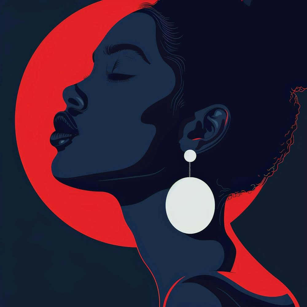Black Woman With Earrings 1