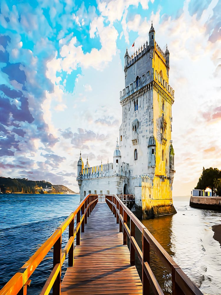 Belem Tower At Sunset, Lisbon, Portugal