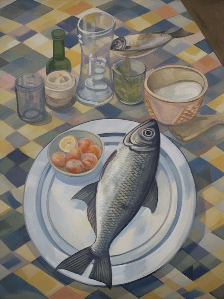 Herring Still Life Painting