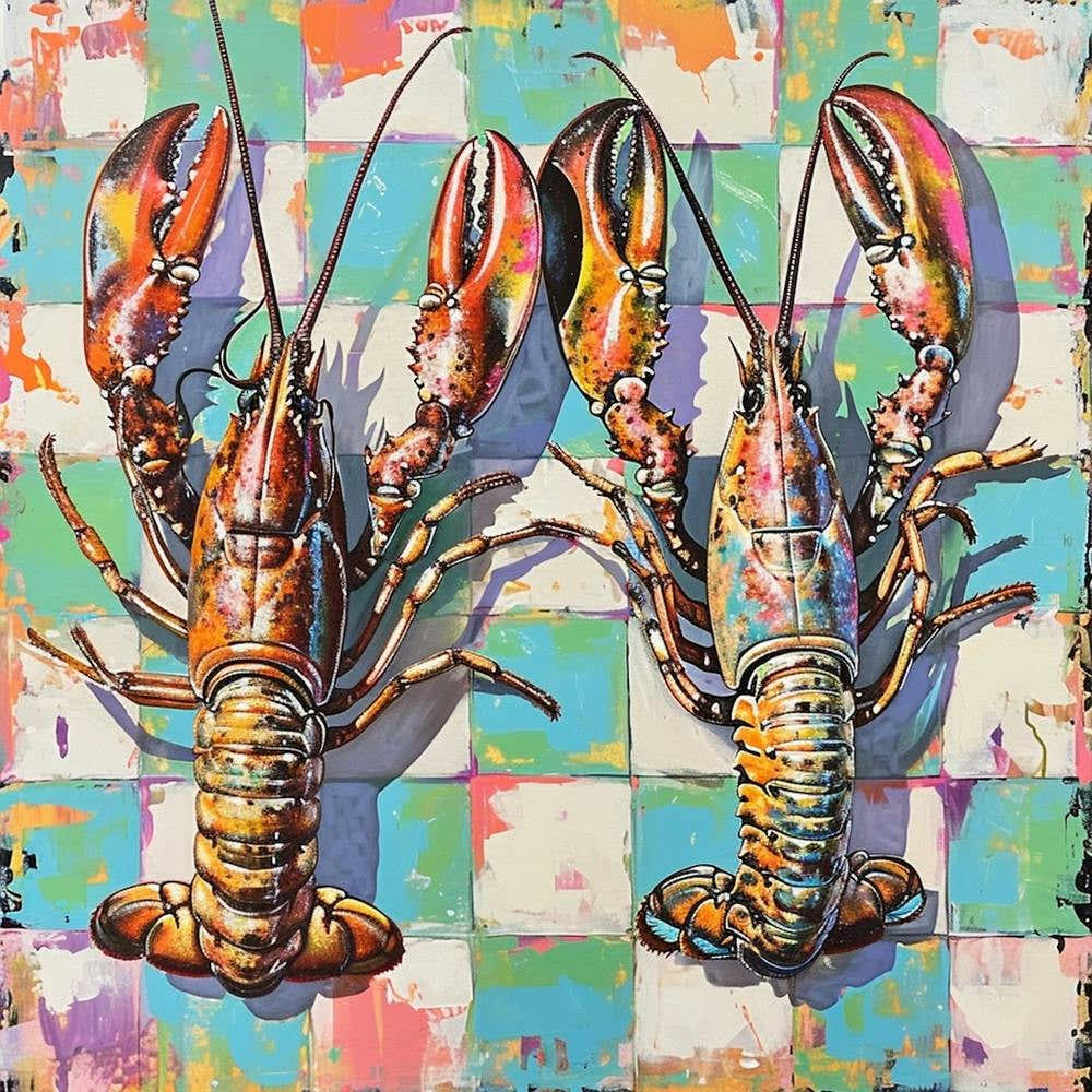 Pastel Tile Lobster 2