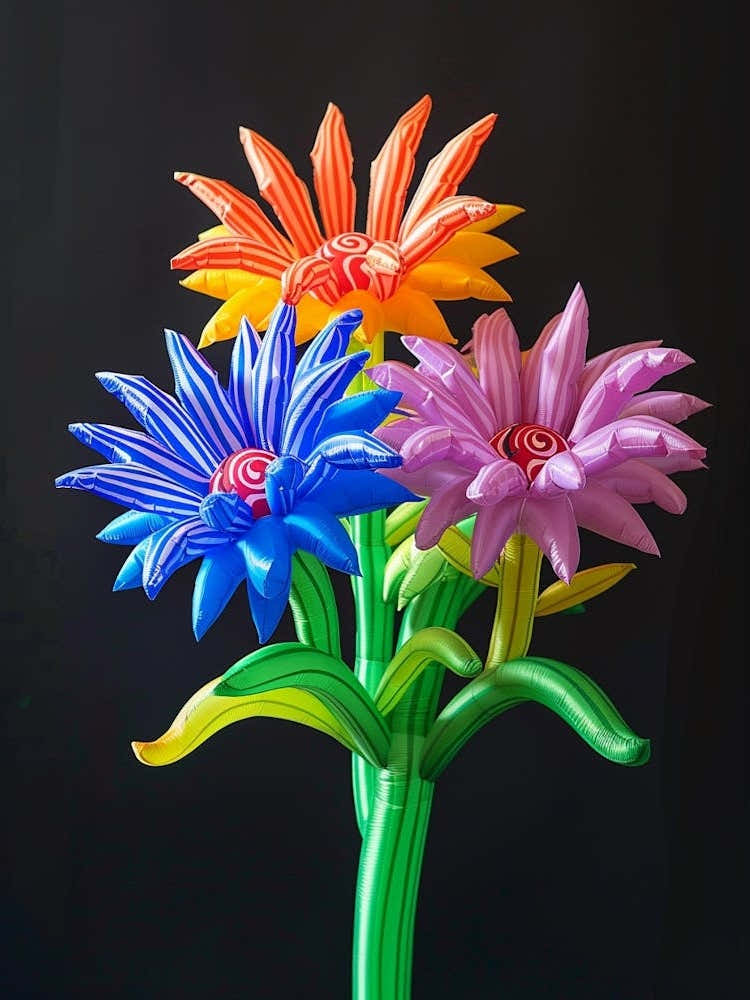 Bright Inflatable Flowers Cornflower