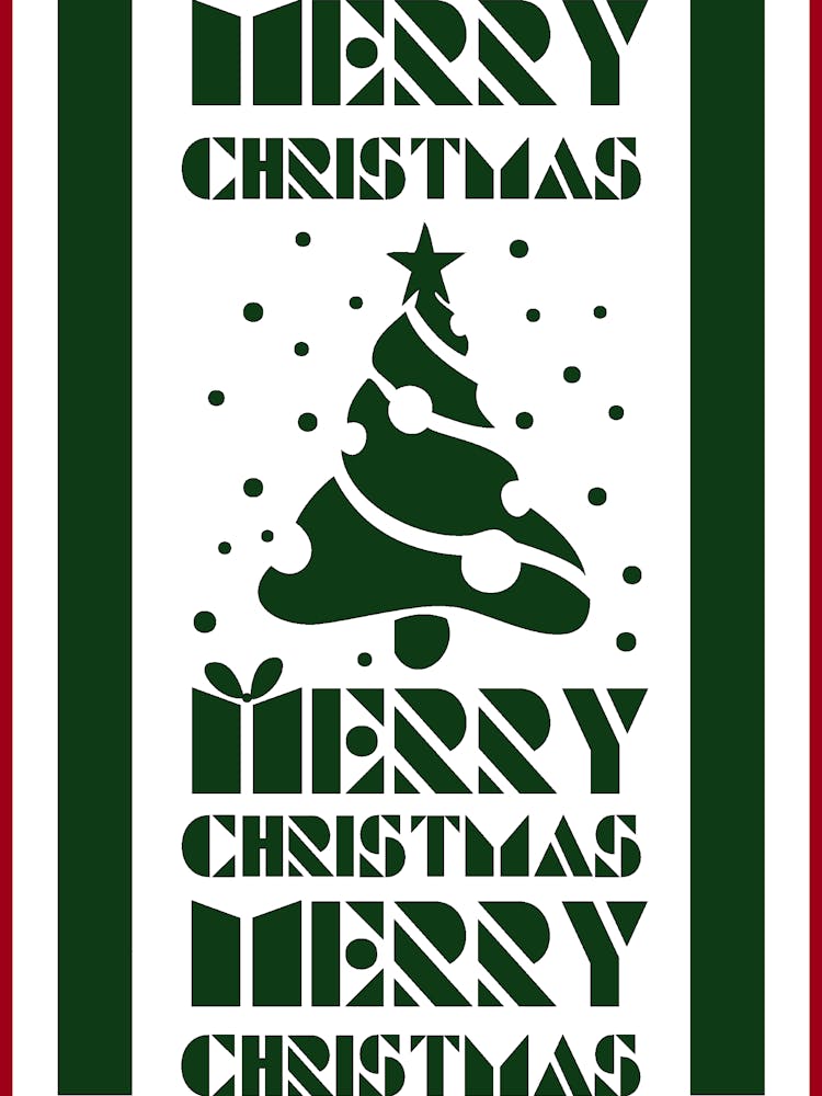 Minimalist Green Christmas Banner Sign
