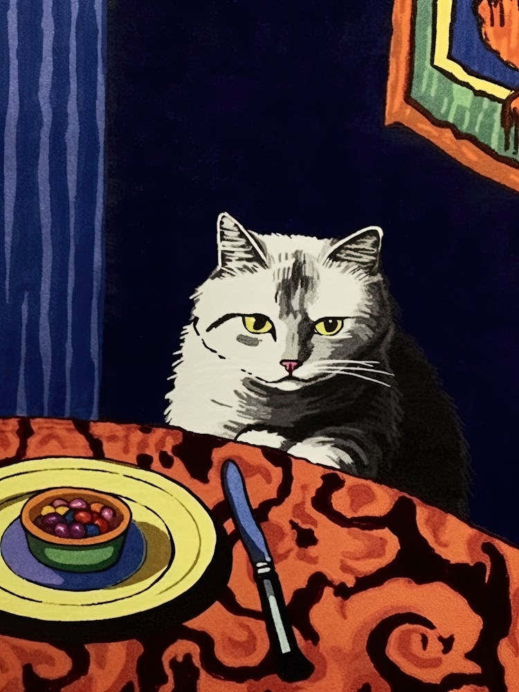 White Cat And Pasta 7