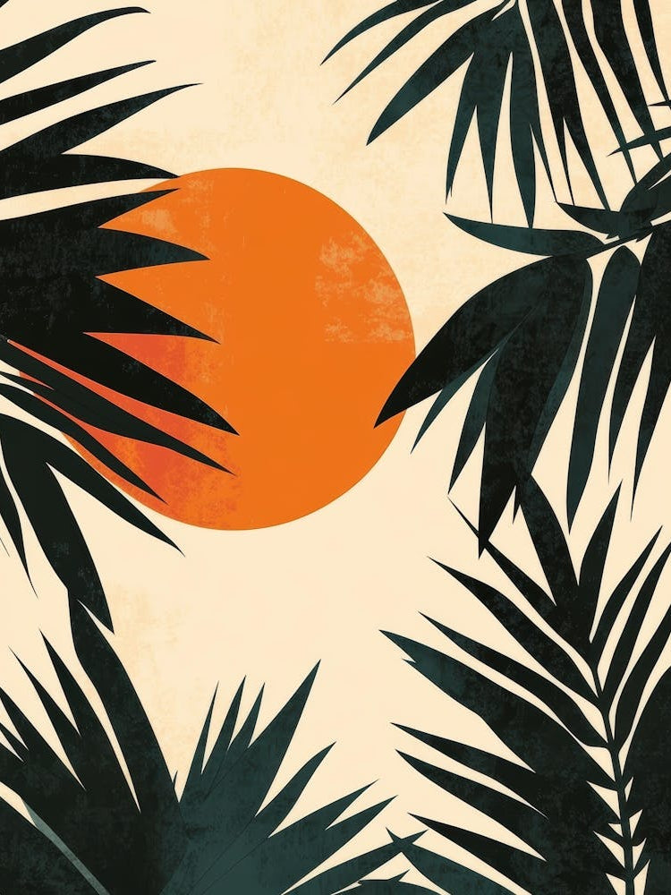 Palm Leaves And Sun 2