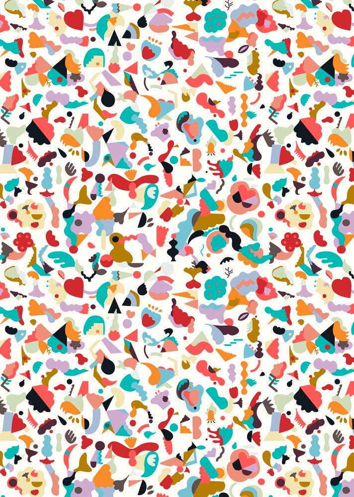 Dreamy Animal Shapes White