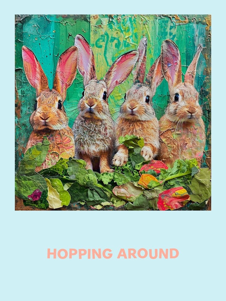 Hopping Around Bunnies Poster 1