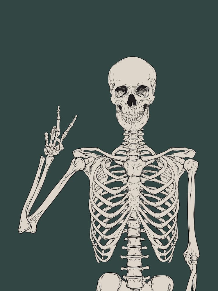 Skeleton Peace Green