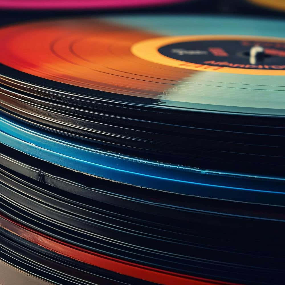 Stack Of Vinyl Records