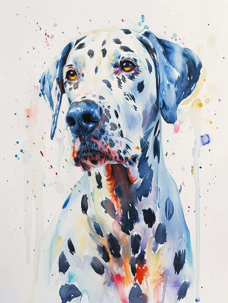 Dalmatian Watercolor Painting 1