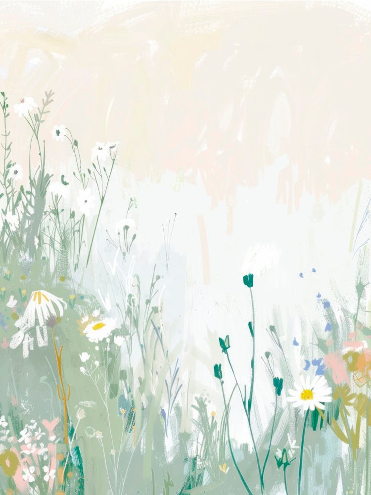Meadow - Soft Colors Painting Landscape