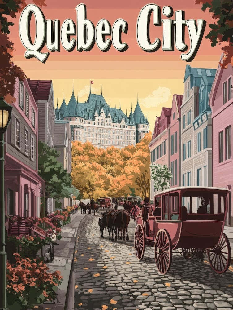 Aihrgdesign A Classic 1960s Travel Poster For Quebec City