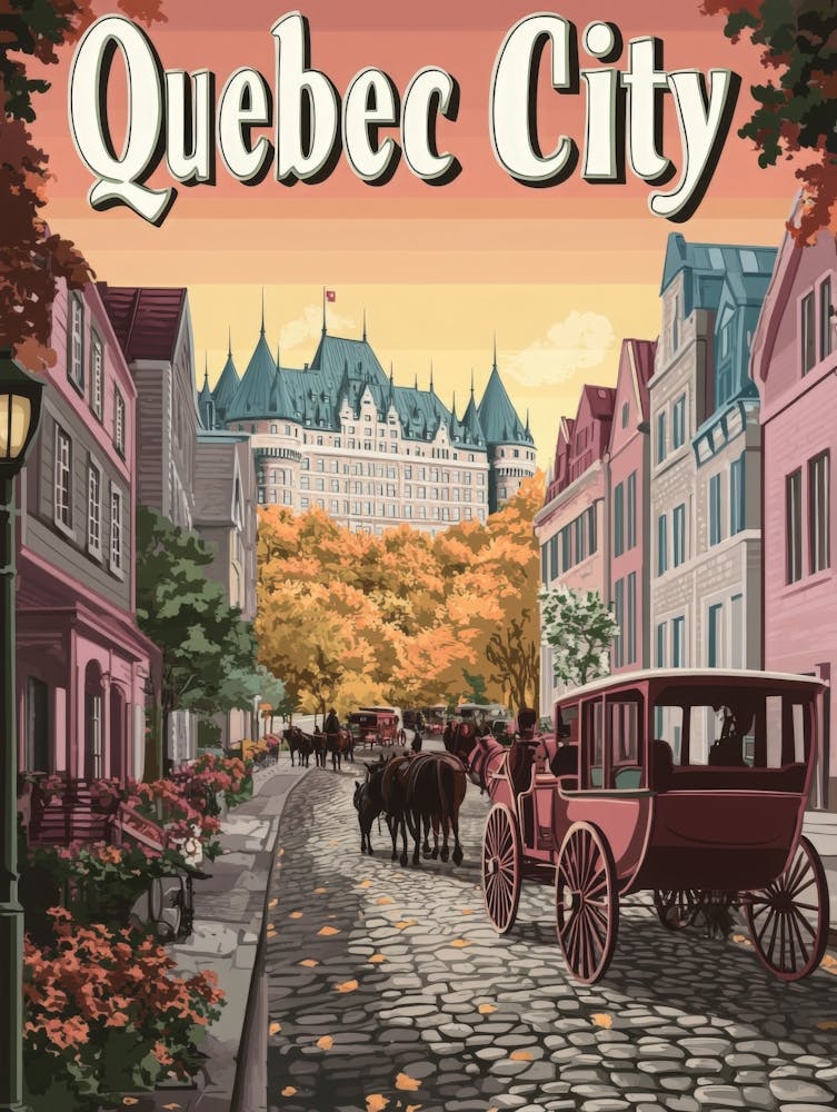 Aihrgdesign A Classic 1960s Travel Poster For Quebec City