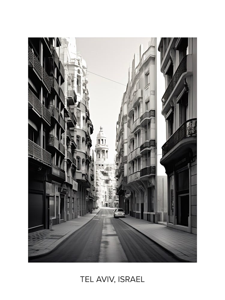 Poster Of Valencia, Spain, Photography In Black And White 8