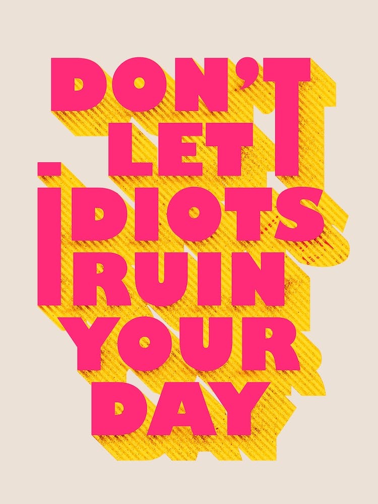 Dont Let Idiots Ruin Your Day