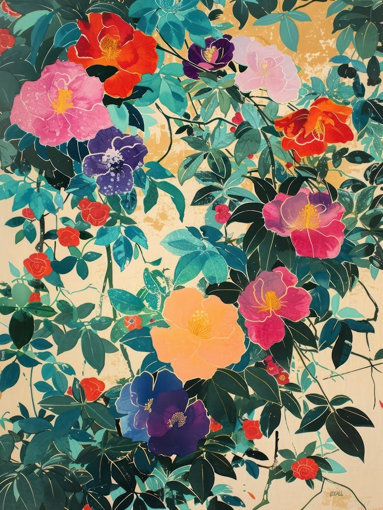 Great Japan Hokusai Japanese Floral 16