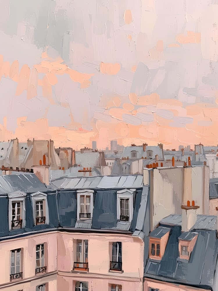 Paris Rooftops Morning Skyline 6