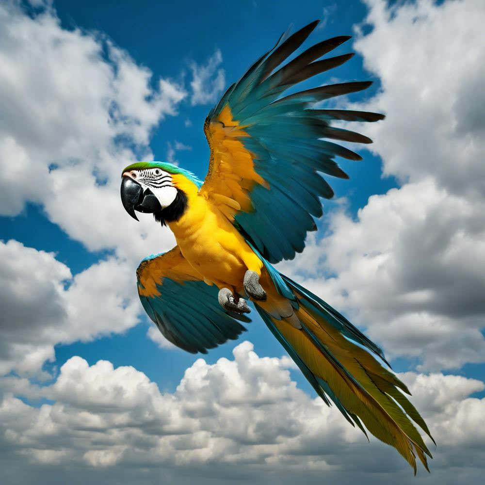 Parrot In Flight 1