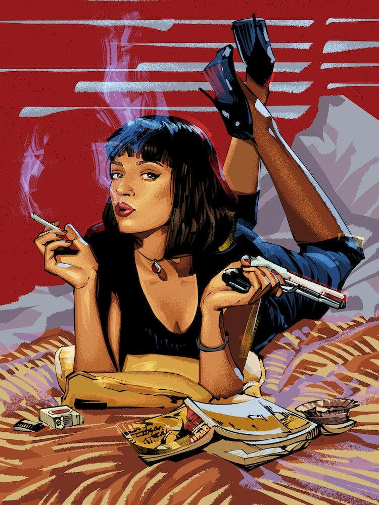 Pulp Fiction Tarantino Mia Gun I