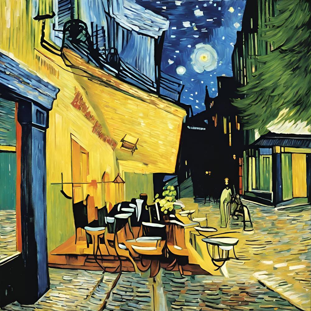 Cafe At Night, Van Gogh Canvas Print