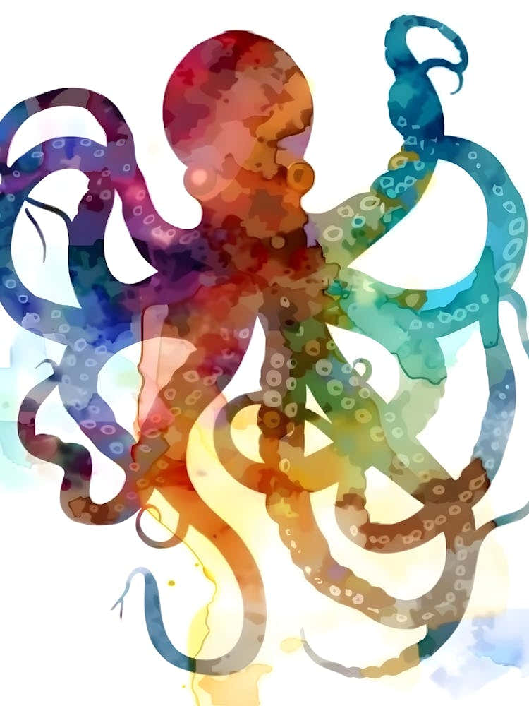 Octopus Watercolor Painting