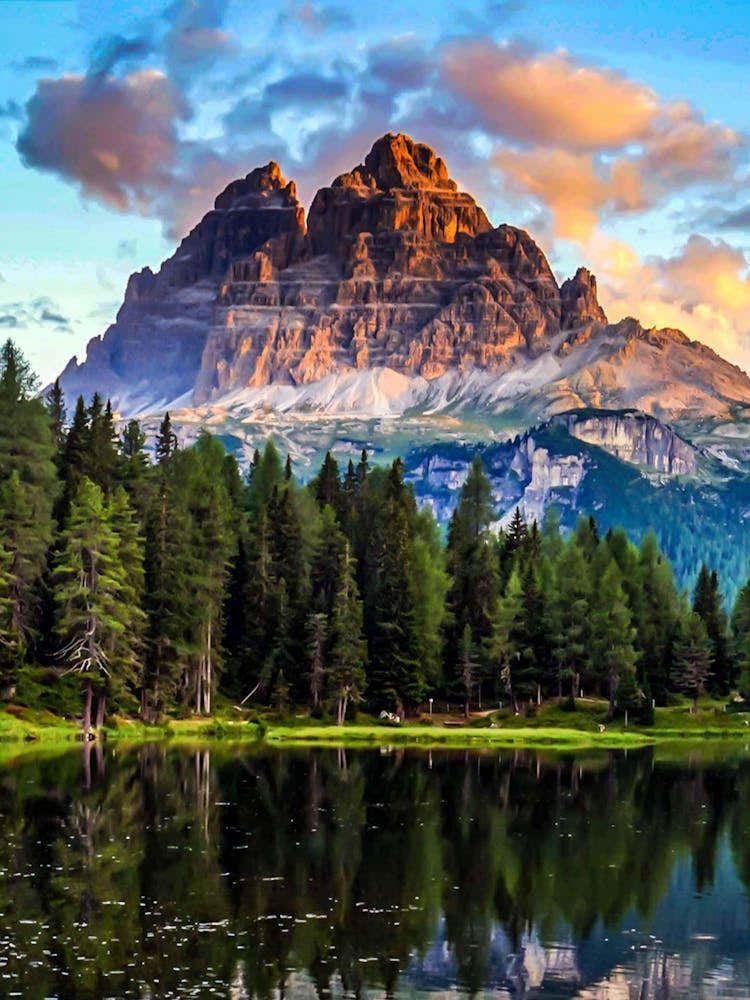Dolomites At Sunset
