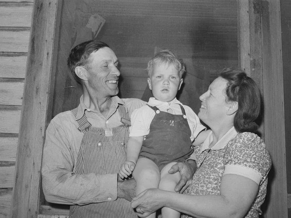 Mr And Mrs, Schroeder And Their Son, He Is A Rehabilitation Borrower Living On The Vale Owyhee Irrigation Project
