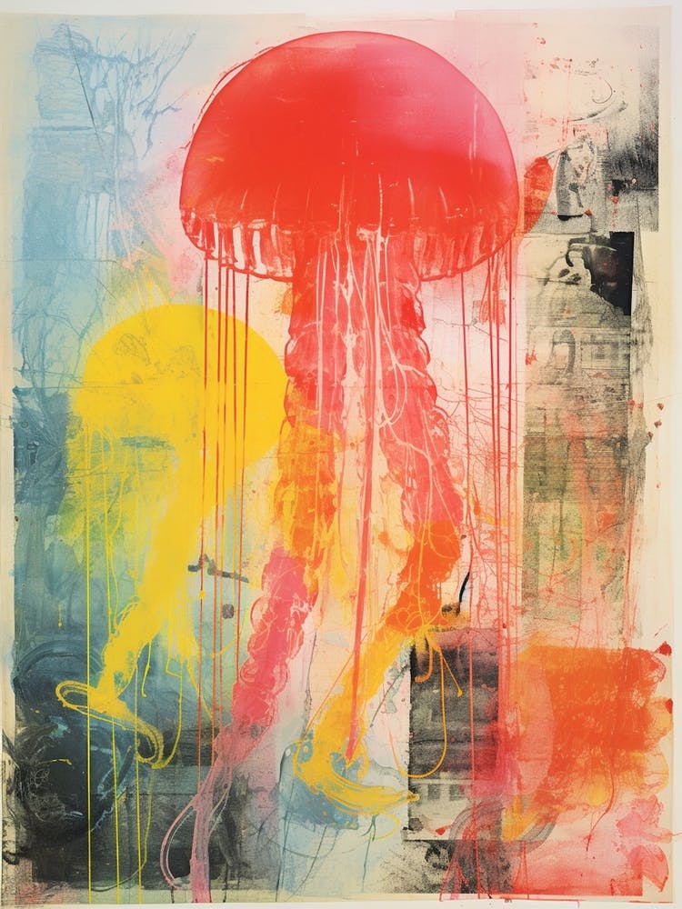 Jellyfish Risograph Inspired 3