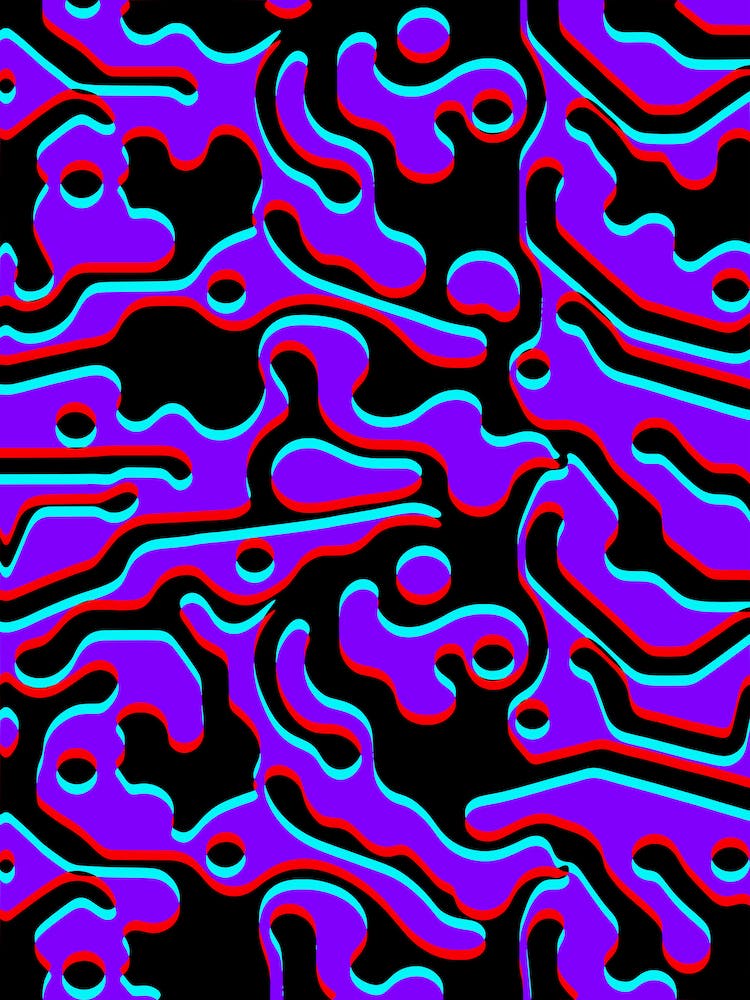 Psychedelic Wave Pattern Abstract
