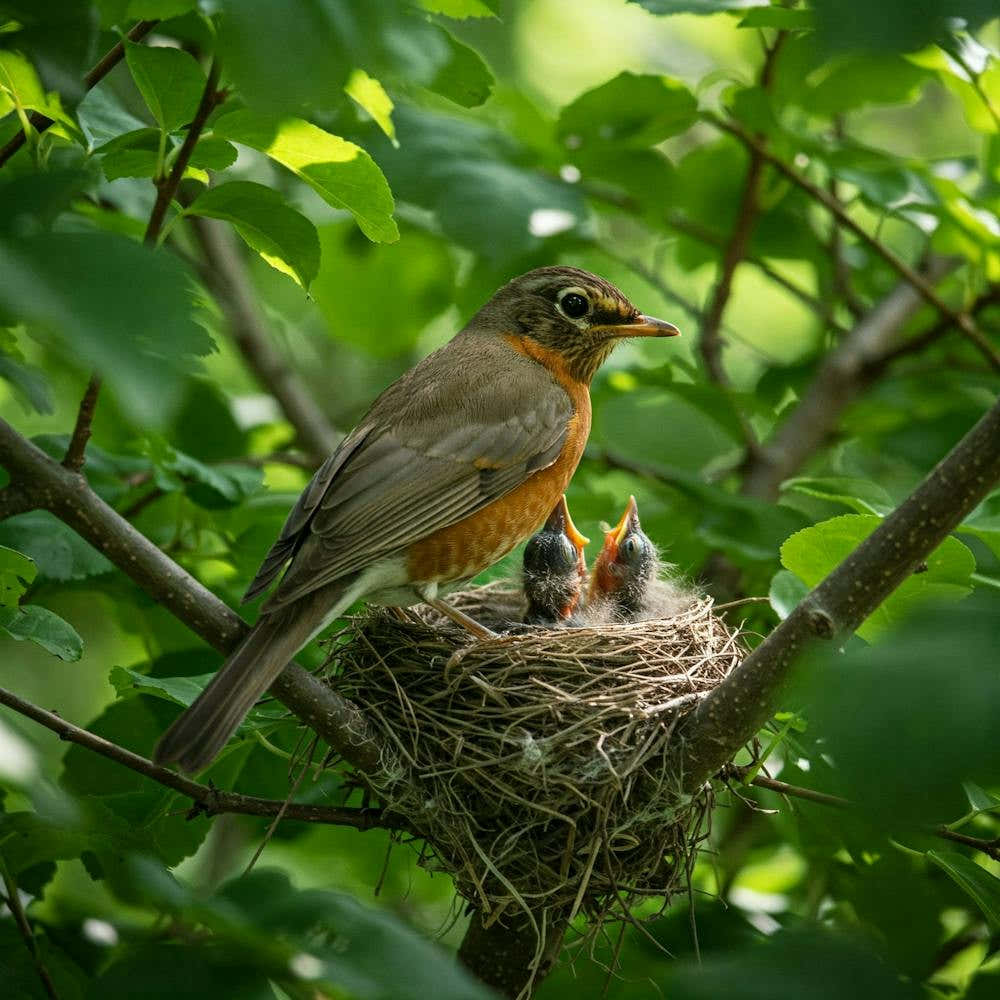 Robin In Nest love