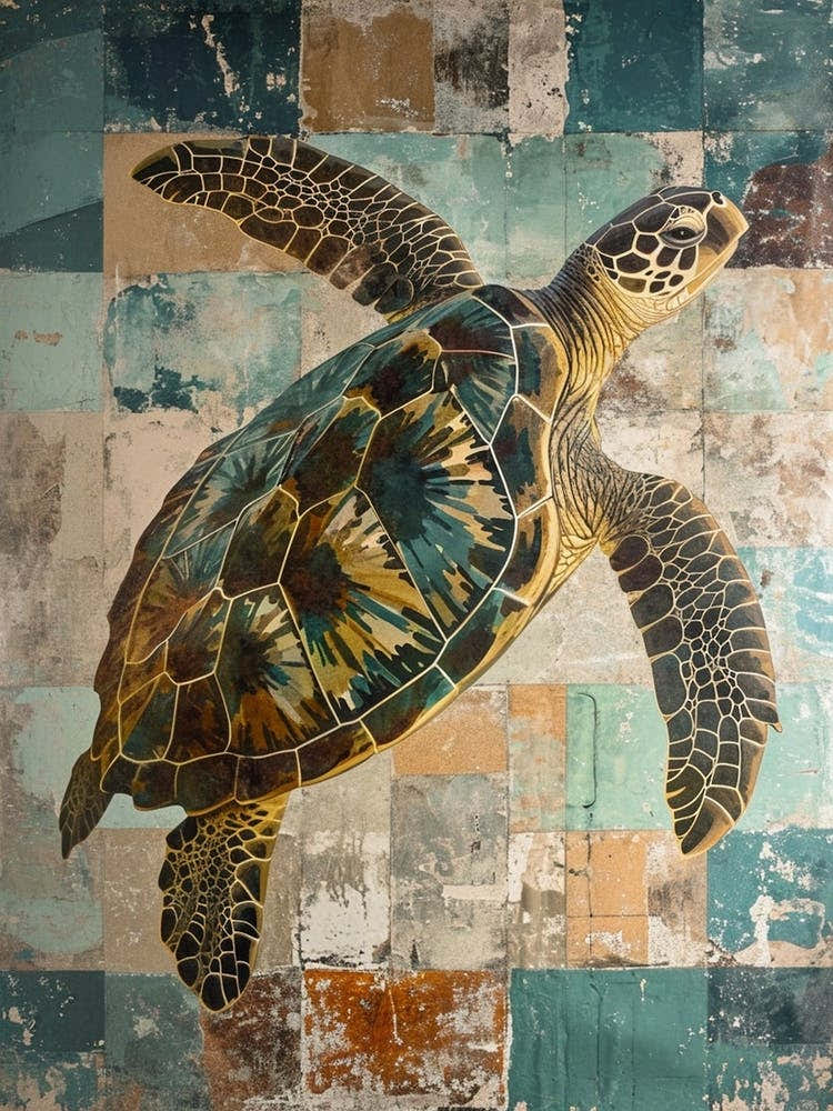 Sea Turtle Tile Collage 2