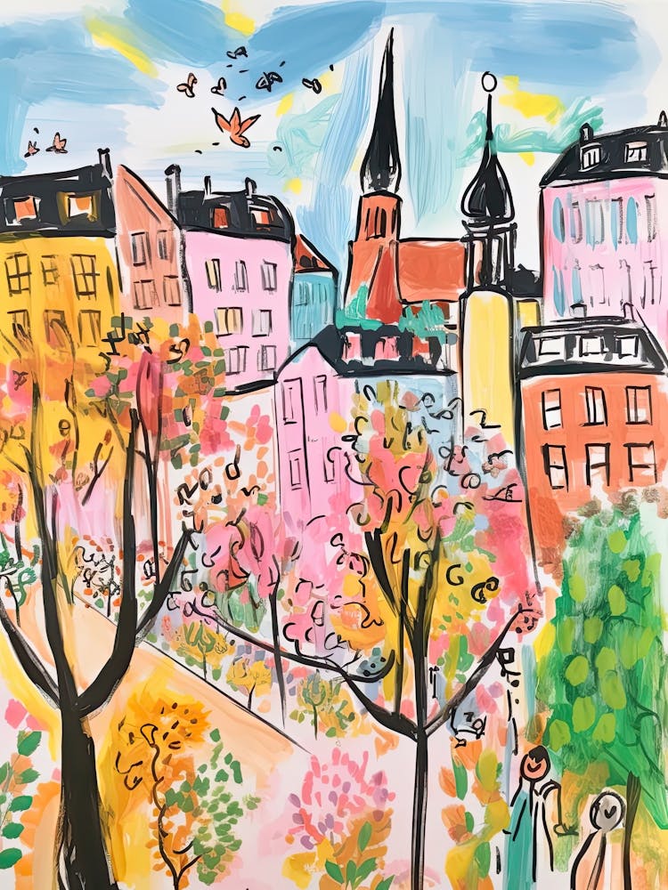 Berlin, Dreamy Storybook Illustration 4