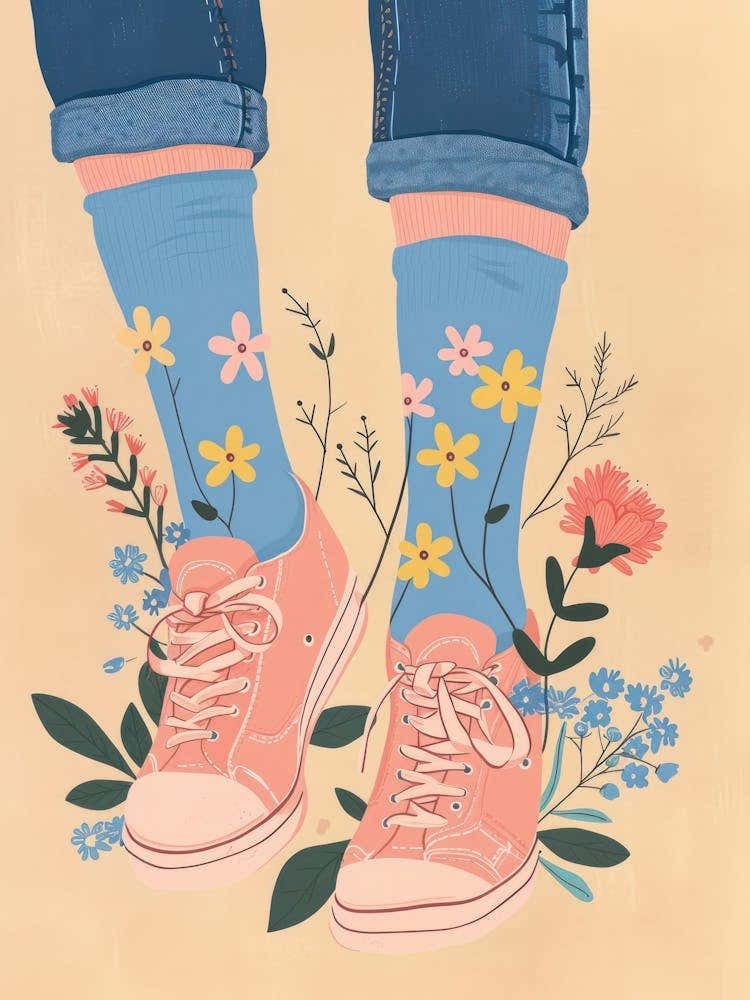 Pink Shoes And Wild Flowers 6