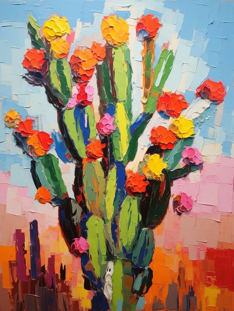 Cactus Painting Old Man Cactus 3