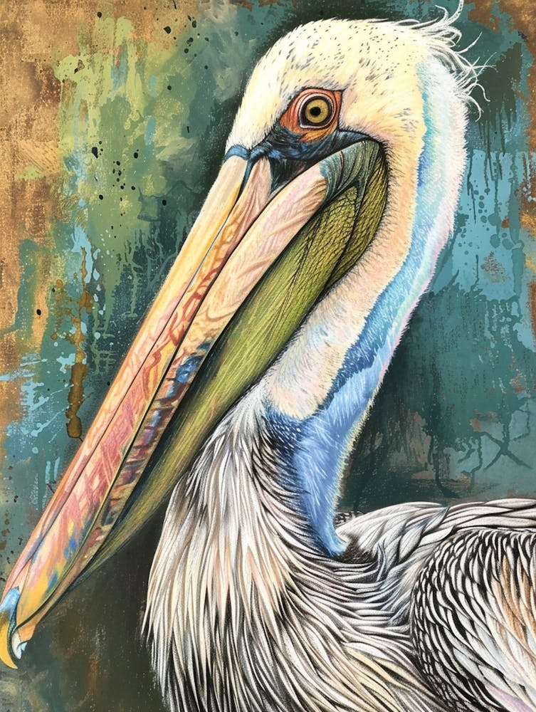 Pelican Pastel Watercolour 2