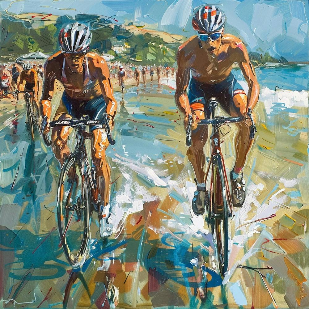 A Triathlon Event Oil Painting Illustration 1718702666 2