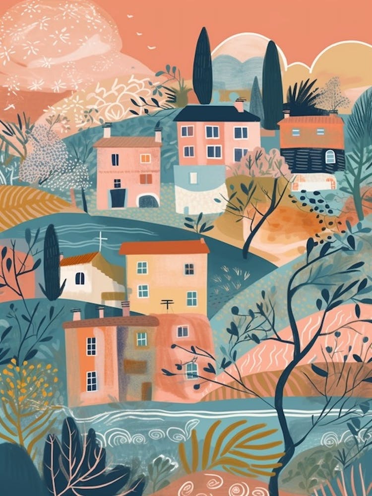 Sardinia, Italy Illustration