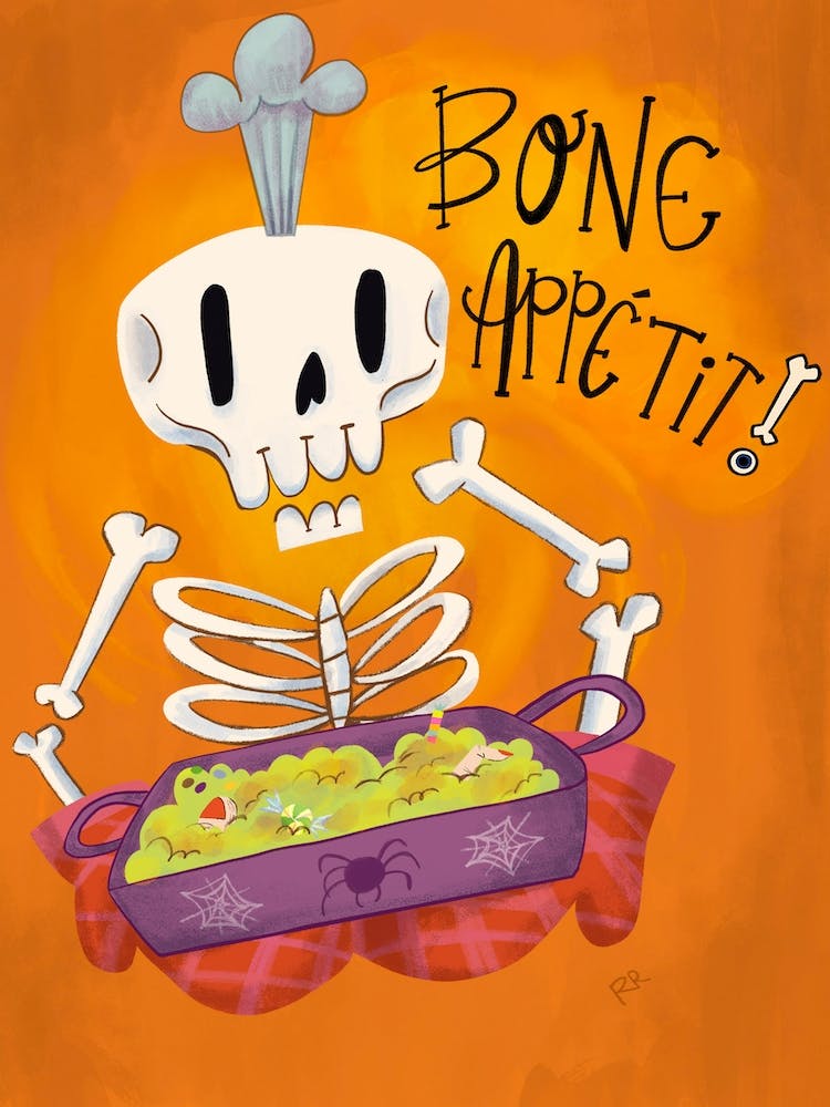 Bone Appetit Skeleton Halloween