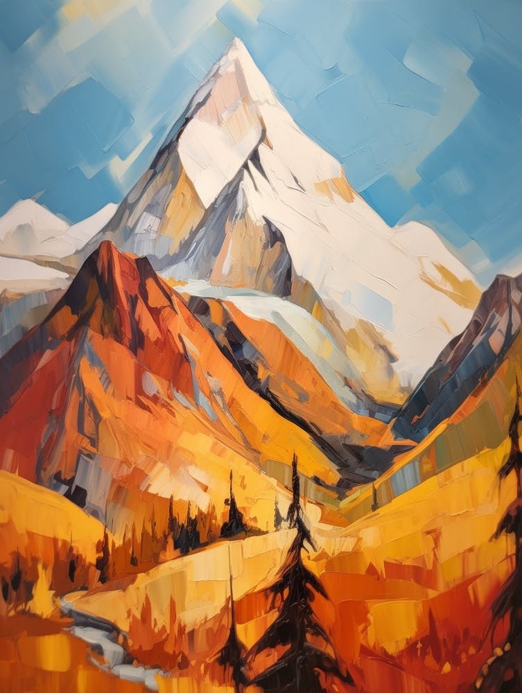 Mount Cook Usa 1 Mountain Painting