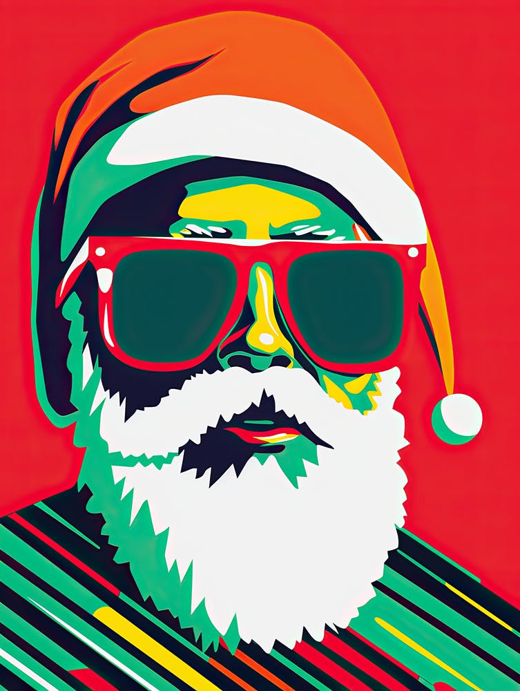 Santa Claus, Christmas Pop Art