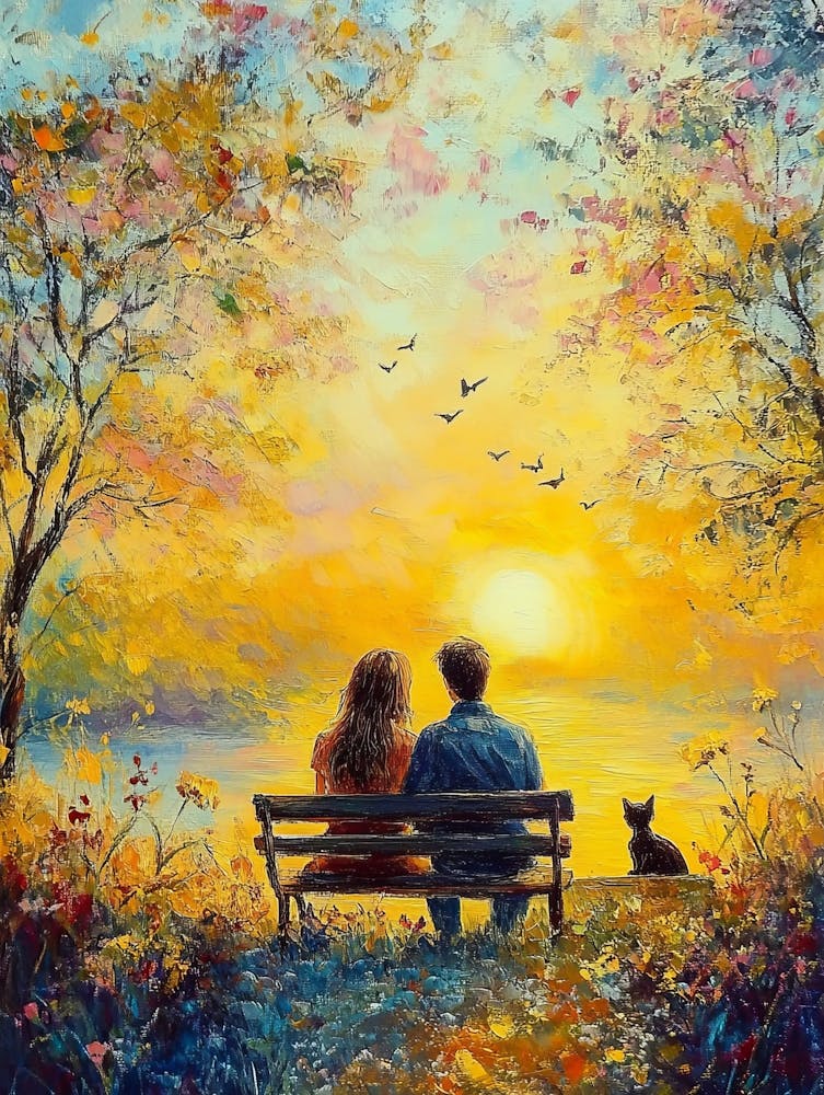 Couple At Sunset