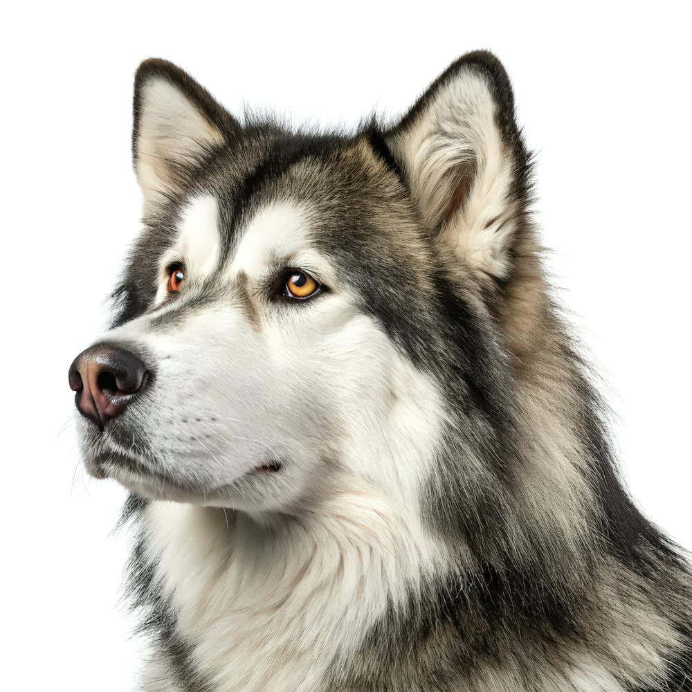 Alaskan Malamute Dog Portrait